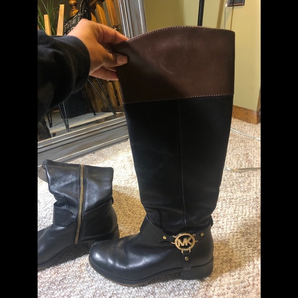Black and brown Michael Kors rider boots - Picture 4 of 5